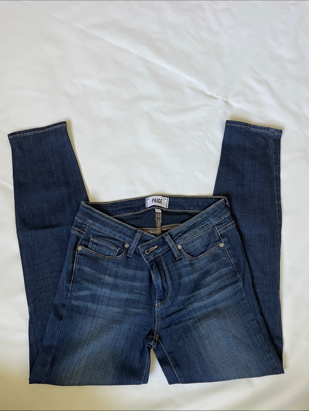 PAIGE Verdugo Ankle Indigo Blue Skinny Jeans 27